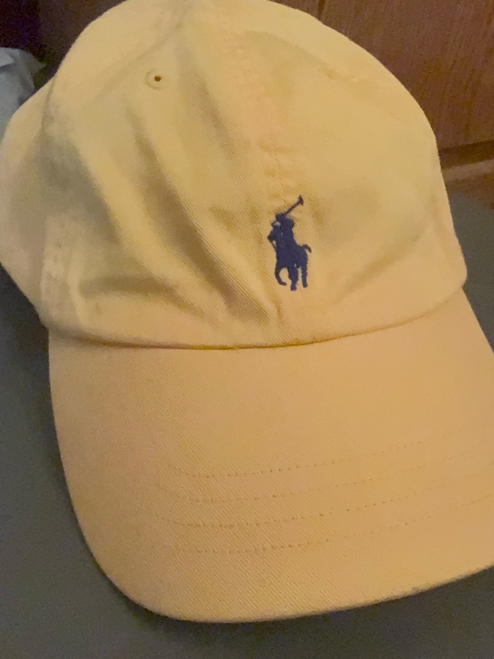 Polo by Ralph Lauren  Yellow Hat with Blue Emblem